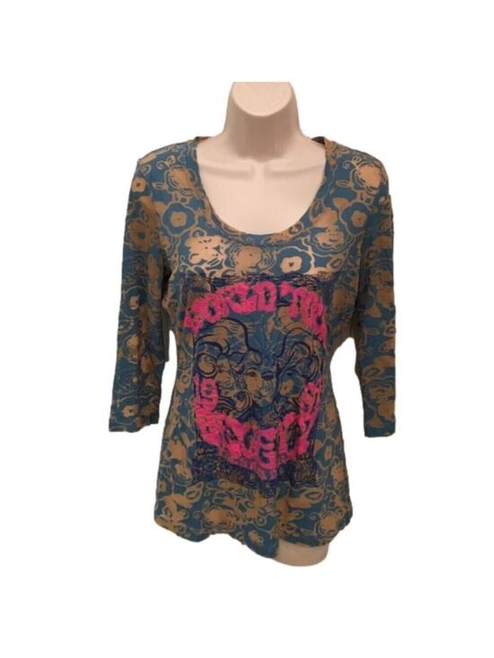 Seven7 Tops - SEVEN7 Long Sleeve Burn-Out Tee Shirt